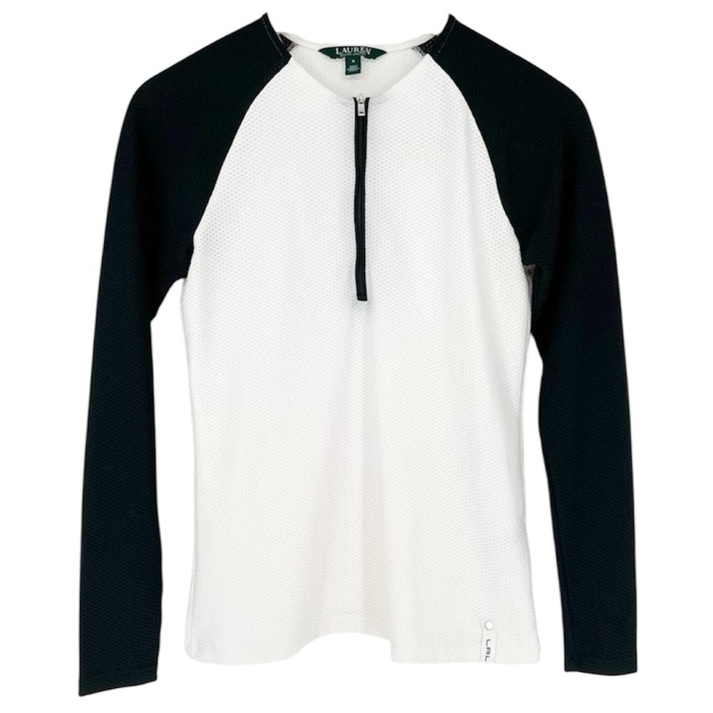 Lauren Ralph Lauren Black and White Long Sleeve Top